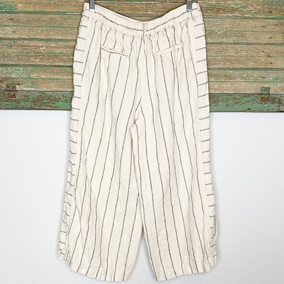 Anthropologie Linen Pant Portia White Size Medium - Picture 3 of 9